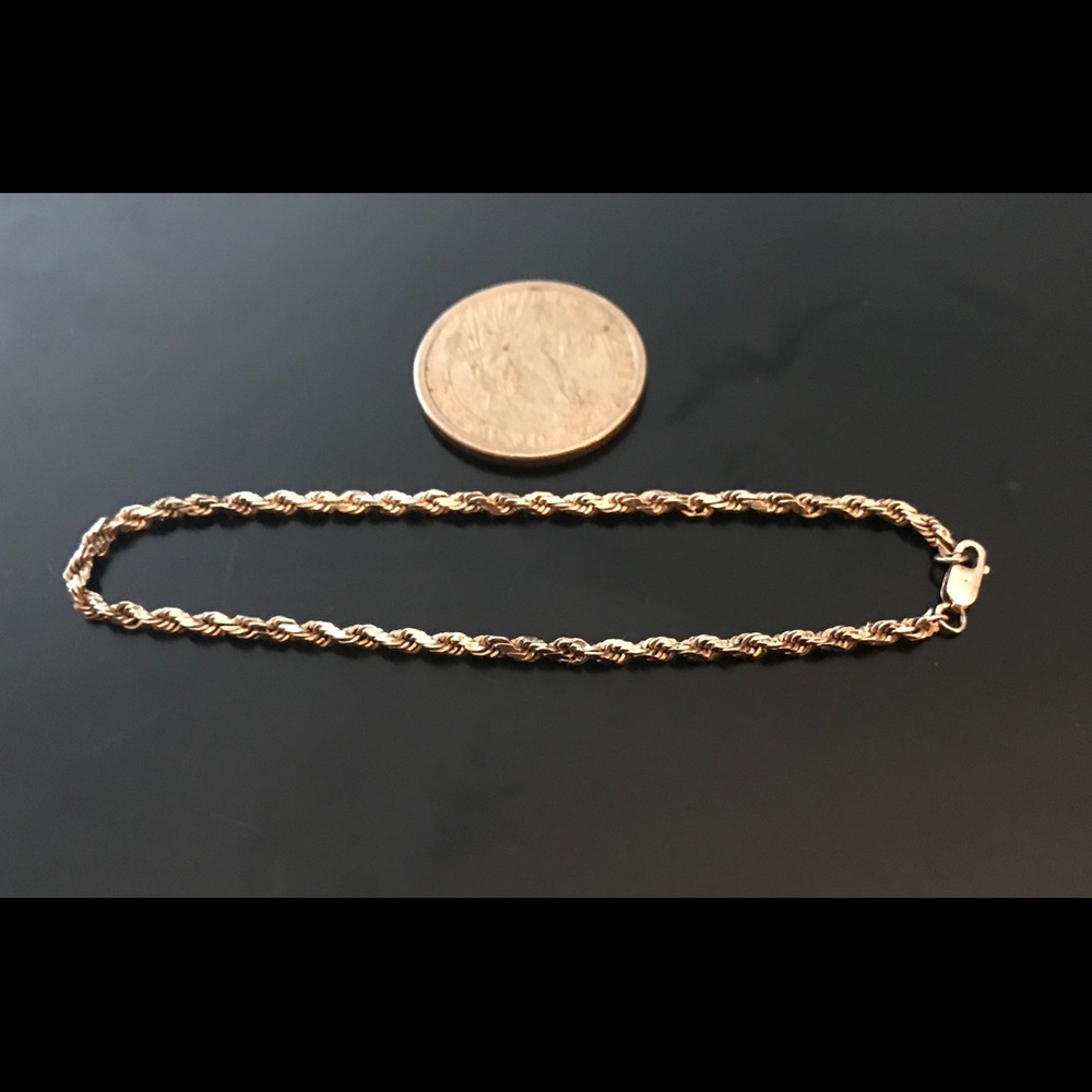 14k gold rope bracelet 7 3/4 in.